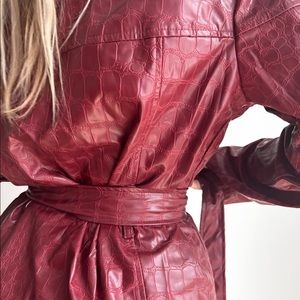 Vintage faux leather duster